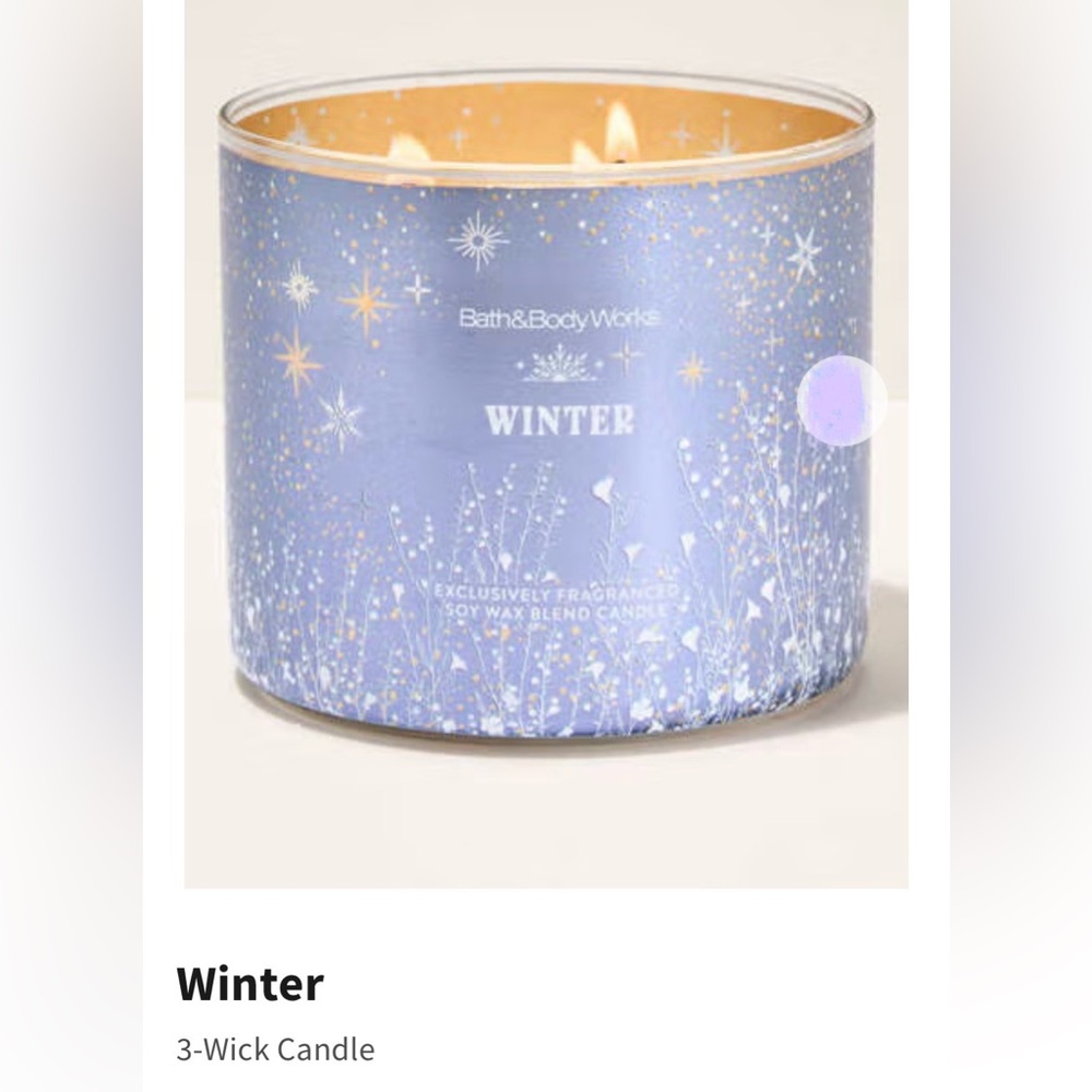 Bath & Body Works “Winter” 3-Wick Candle w Decorative Metal Lid | NIB